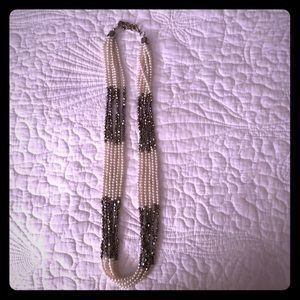 Pearl and grey necklace